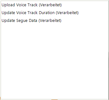 Aktualisierungswarteschlange mit den an den Server gesendeten Änderungen