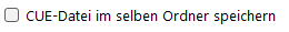 CUE-Datei speichern