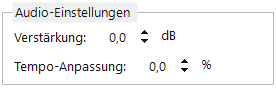 Audio-Einstellungen