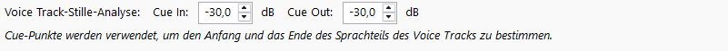 Voice Track-Stille-Analyse