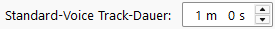 Standard-Voice Track-Dauer
