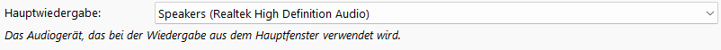 Hauptwiedergabegerät