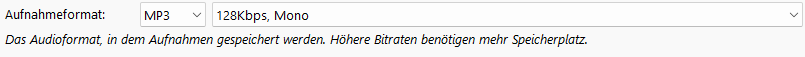 Aufnahmeformat