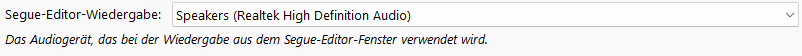 Segue-Editor-Wiedergabegerät