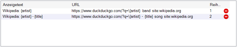 Web-Links-Liste