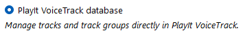 PlayIt VoiceTrack database