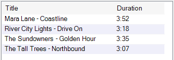 Track Group Track List