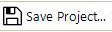 Save Project button on the command bar