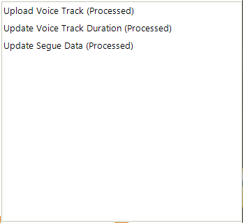 Update Queue showing changes being sent to the server