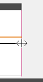 Trim cursor on the right edge of the voice track waveform