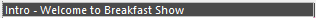 Waveform top bar