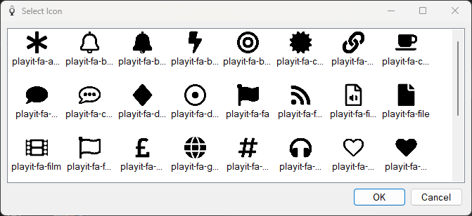PlayIt VoiceTrack Select Icon window