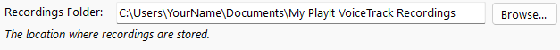Recordings Folder