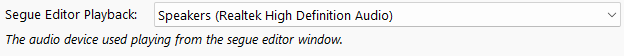Segue Editor Playback device