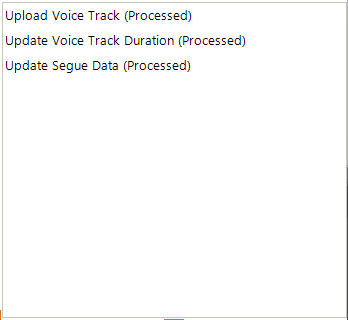 Update queue showing changes being sent to the server