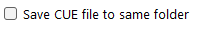 Save CUE file