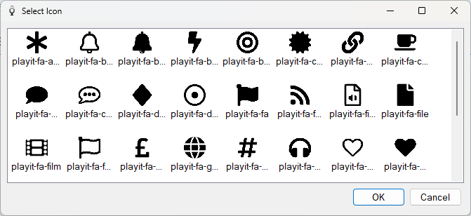 PlayIt VoiceTrack Select Icon window