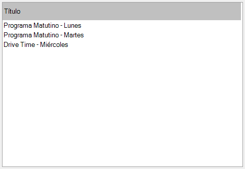 Lista de slots