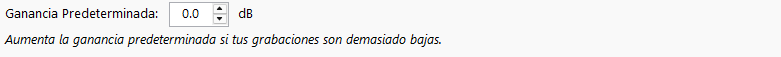Ganancia predeterminada
