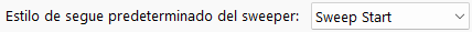 Estilo de segue predeterminado del sweeper