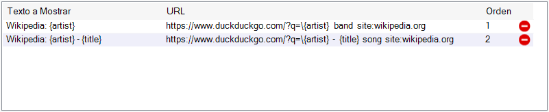 Lista de Enlaces Web