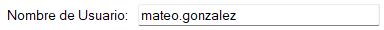 Nombre de Usuario