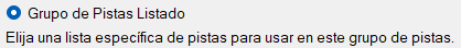 Grupo de Pistas Listado