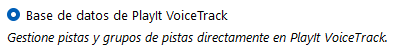 Base de datos de PlayIt VoiceTrack