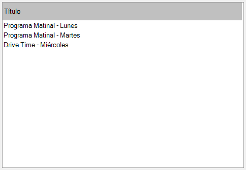 Lista de slots