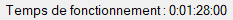 Temps de fonctionnement