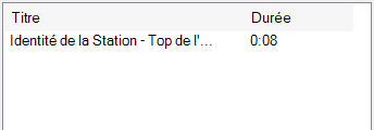 Liste des pistes