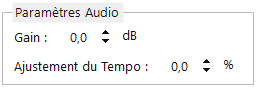 Paramètres Audio