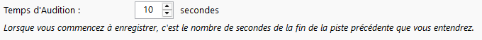 Temps d'Audition