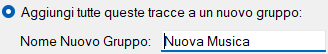 Aggiungi a nuovo gruppo