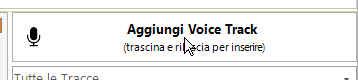 Puntatore del mouse sul pulsante Aggiungi Voice Track
