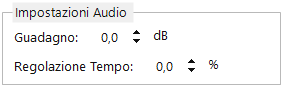 Impostazioni audio
