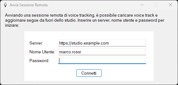 Avvia Sessione Remota