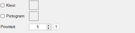 Kleur, Pictogram en Prioriteit