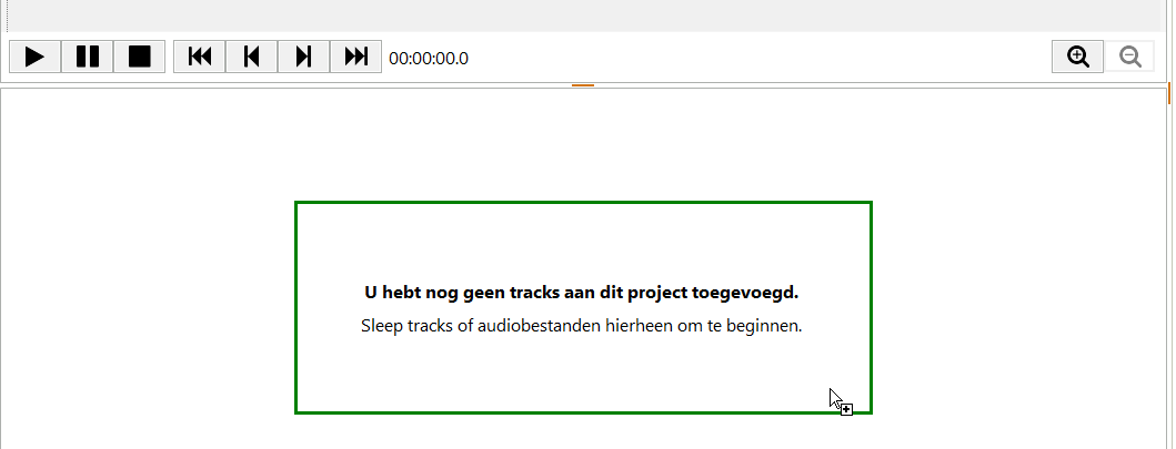 Bestanden slepen over het gemarkeerde neerzetgebied van de Playlist