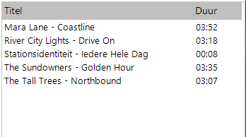 Tracklijst