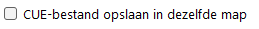 CUE-bestand opslaan