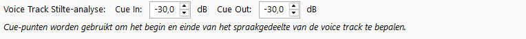 Voice Track Stilte-analyse