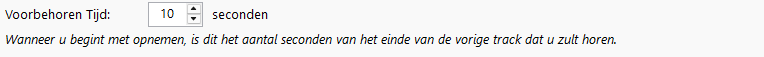 Voorbehoren tijd