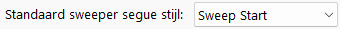 Standaard sweeper segue stijl