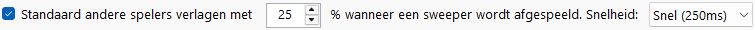 Volumeverlaging voor sweeper