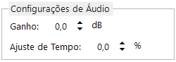 Configurações de Audio