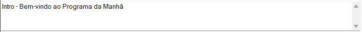 Descrição do voice track (somente voice track)