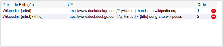 Lista de Links da Web